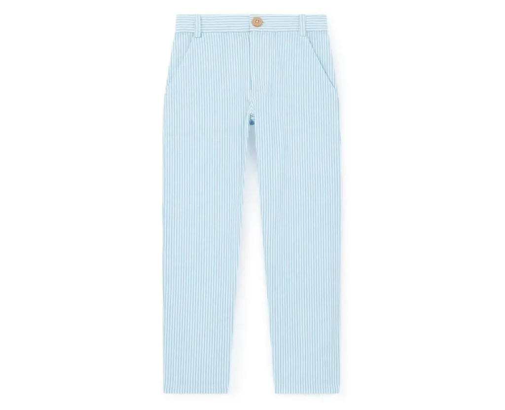 Bonton broek - blauwe strepen - Sale