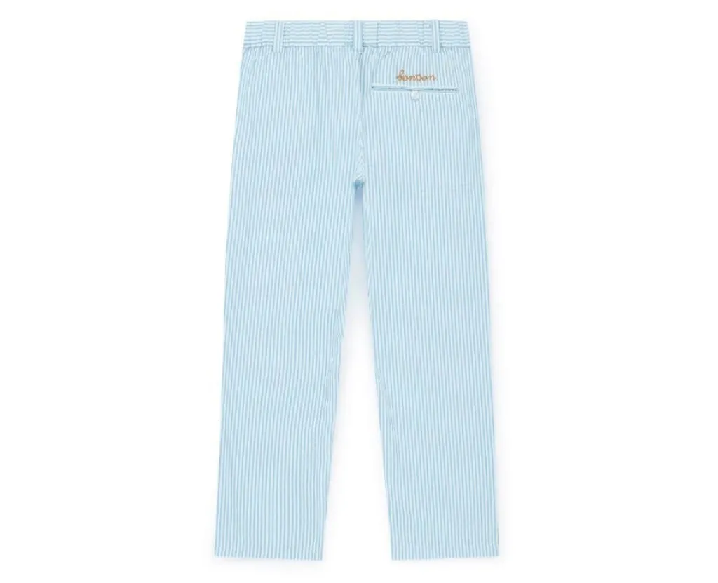 Bonton broek - blauwe strepen - Sale
