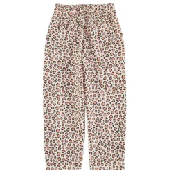 Piupiuchick Broek - ecru met luipaardprint - Discount
