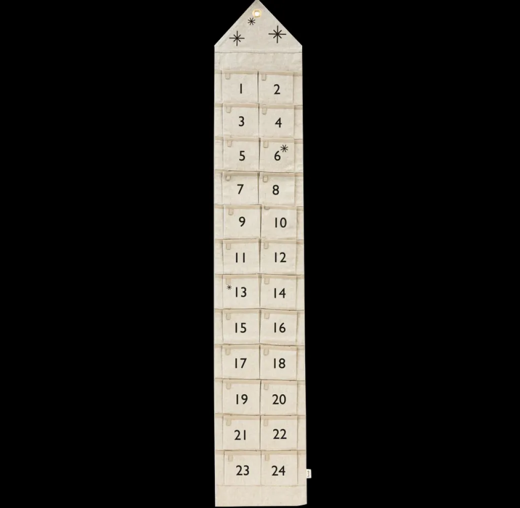 Ferm Living calendrier de l'avent étroit - sable - New