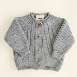 Hvid Cardigan Inga - Grey melange - Outlet