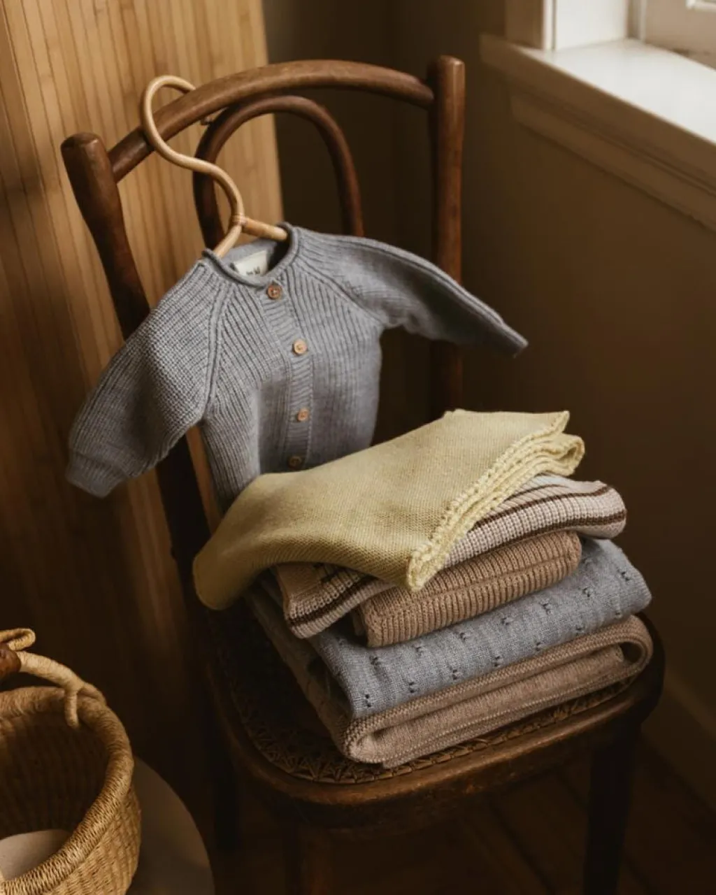 Hvid Cardigan Inga - Grey melange - Outlet