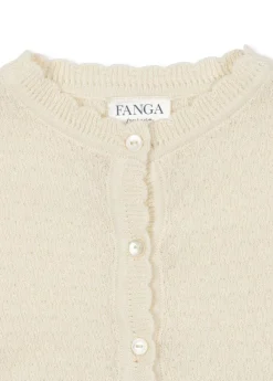 Fanga Fontana Cardigan Venti Pointelle - Antique White - Clearance