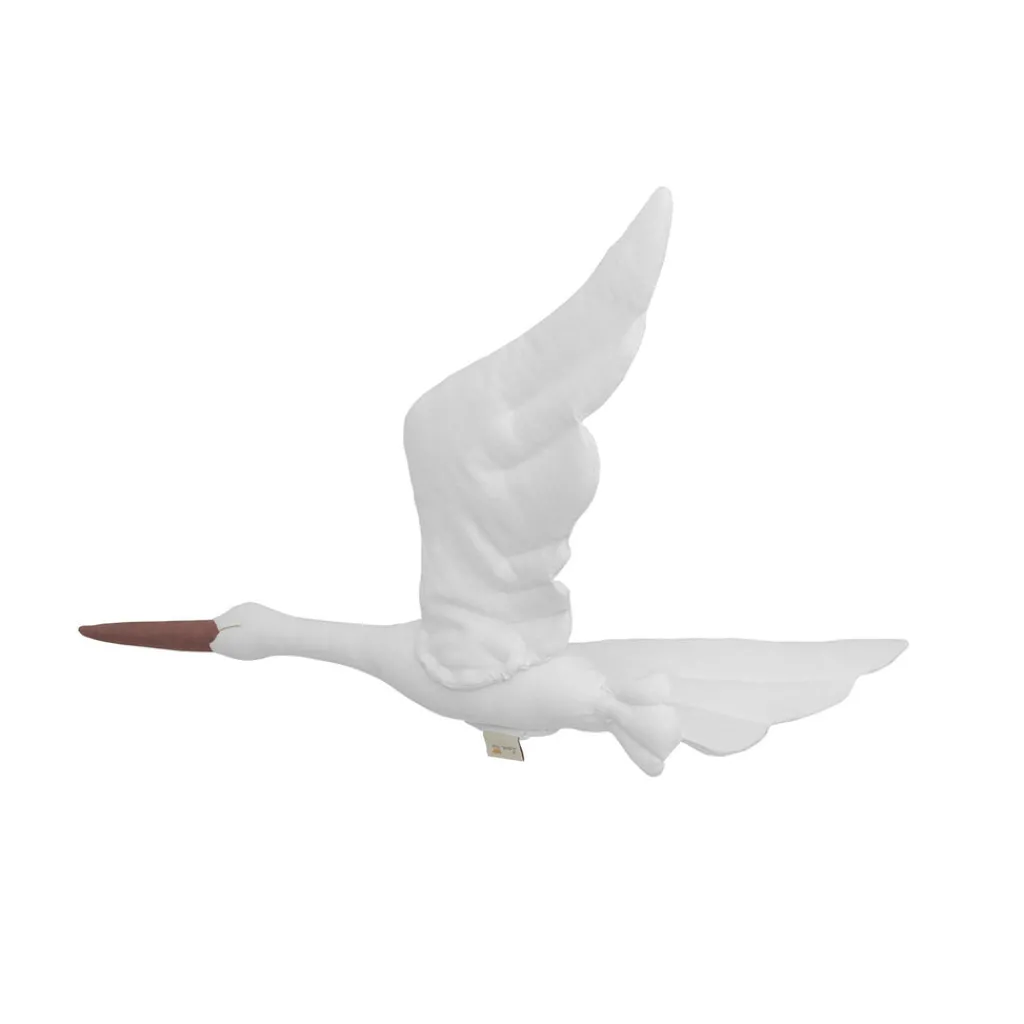 Love Me Decoration Cigogne faite main - White -