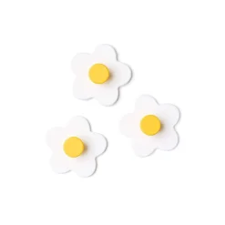 Kid's Concept Crochets à fleurs - Lot de 3 blancs - Hot