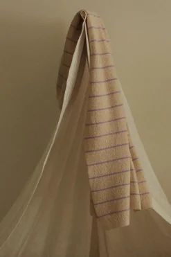Hvid Deken Harry - Cream / Lilac - Outlet