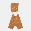 Olli Ella Dinkum Doll Cotton Rolo Romper set - Fawn - Sale