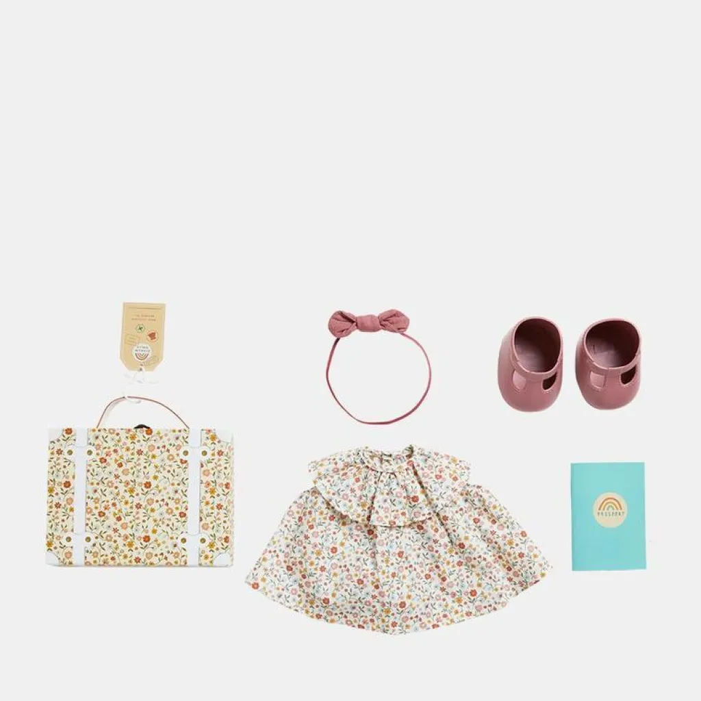Olli Ella Dinkum Doll travel Togs - Prairie floral -