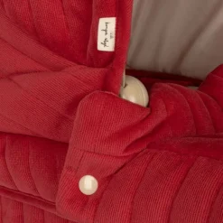 Konges Slojd Doll pram - Ribfluweel rood poppenwagen - Sale