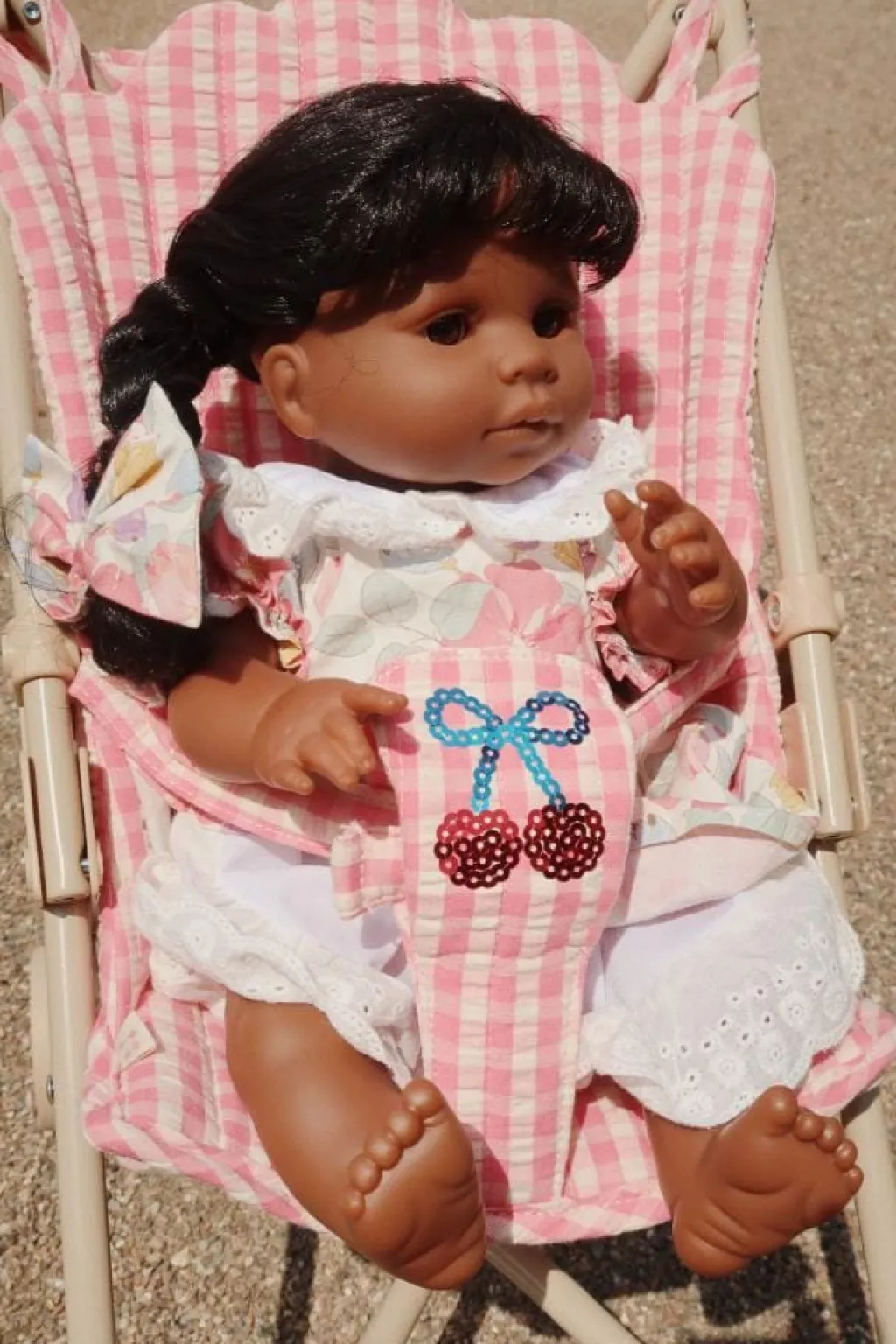 Konges Slojd Doll stroller - Bubblegum Check poppenwagen - Clearance