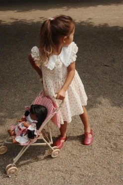 Konges Slojd Doll stroller - Bubblegum Check poppenwagen - Clearance