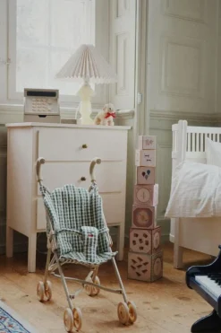 Konges Slojd Doll stroller - Smoke pine check poppenwagen -