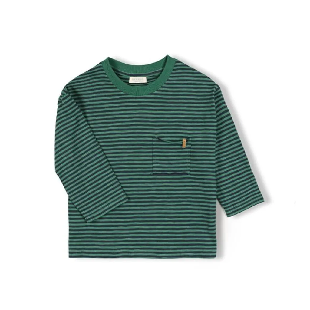 Nixnut Drop shirt - Navy Stripe - Discount