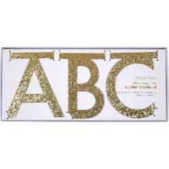 Meri Meri Ensemble guirlande de lettres - Paillettes Or - Outlet