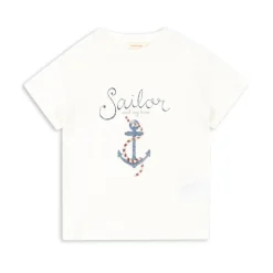 Konges Slojd Era T-shirt - Off white/Sailor -