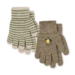 Konges Slojd Filla handschoenen - Lemon/Stripe - Clearance