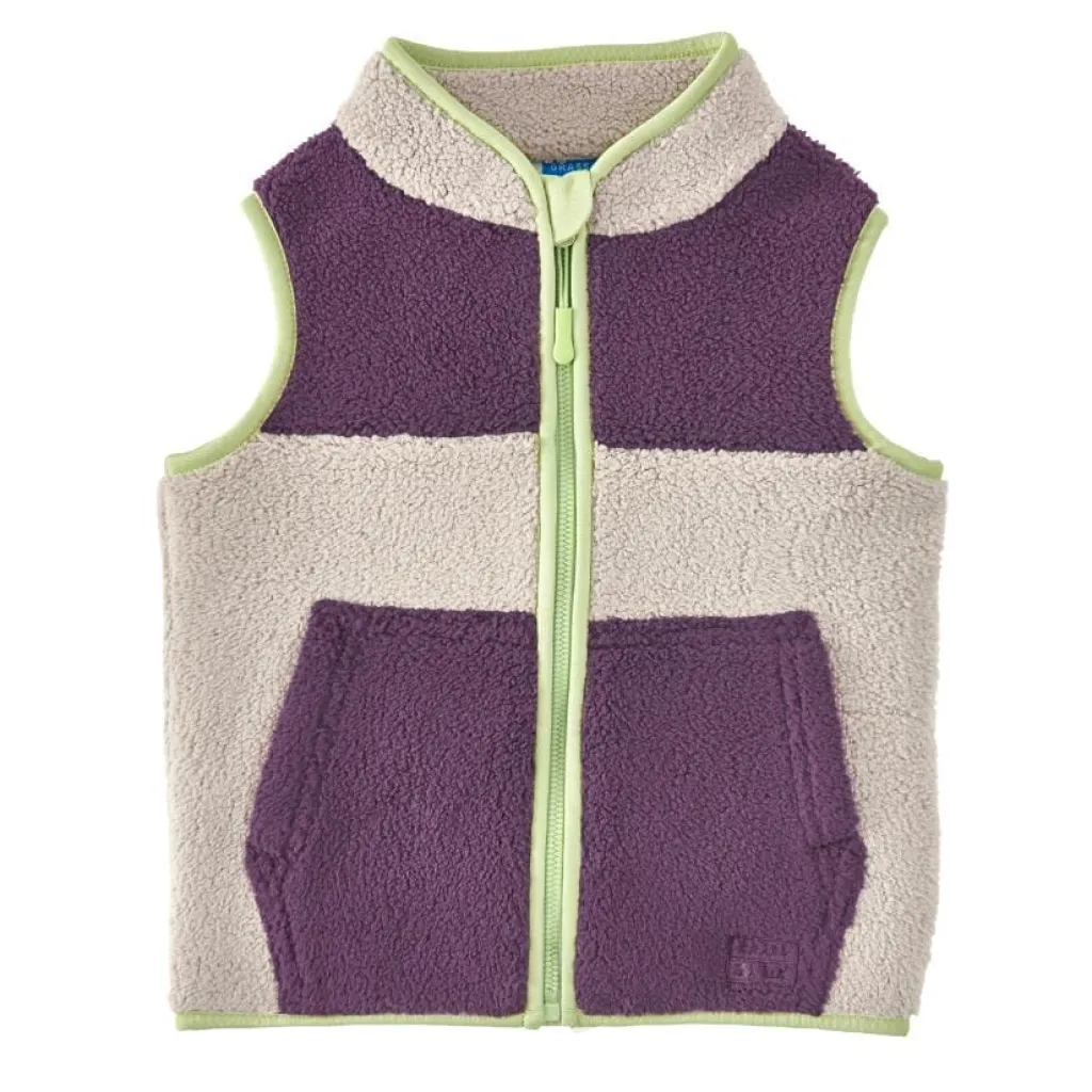 Grass & Air Fleece gilet - Amethyst/Grey - Outlet