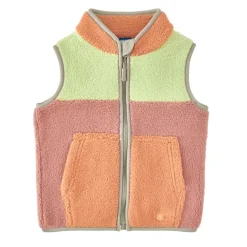 Grass & Air Fleece gilet - Pink/Orange/Green - Online