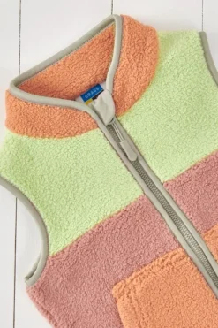 Grass & Air Fleece gilet - Pink/Orange/Green - Online
