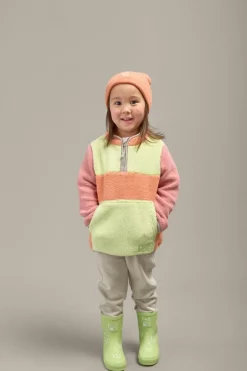 Grass & Air Fleece trui - Pink/Orange/Green - New