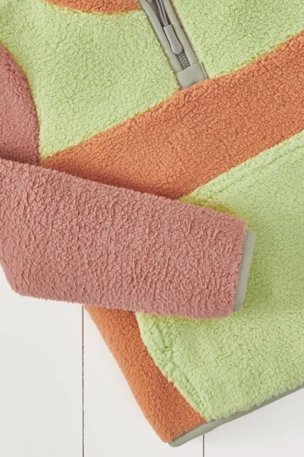 Grass & Air Fleece trui - Pink/Orange/Green - New