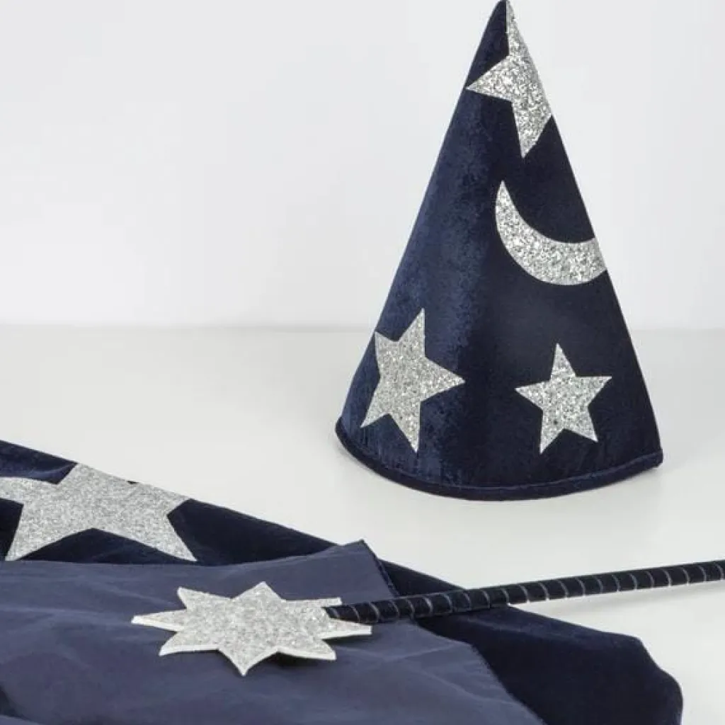 Meri Meri Fluwelen Tovenaarskostuum - Blauw - Clearance