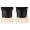 BINIBAMBA Gants Buggy en Peau de Mouton - Coated Noir Milk - Outlet