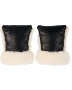 BINIBAMBA Gants Buggy en Peau de Mouton - Coated Noir Milk - Outlet