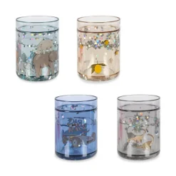 Konges Slojd Glitterbekers 4-pack - Blue mix -
