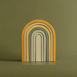 Min Min Copenhagen Grote regenboog hout - Pastel - New