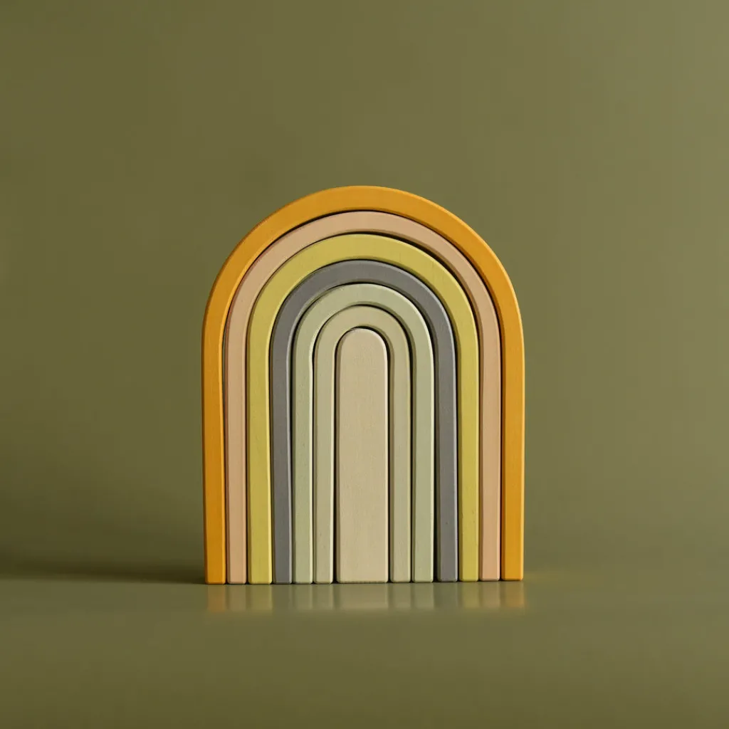 Min Min Copenhagen Grote regenboog hout - Pastel - New