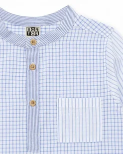Bonton Hemd met print - Mix Ciel -