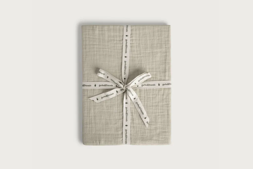 Garbo & Friends Hoeslaken 60x120cm - muslin fitted sheet Thyme -