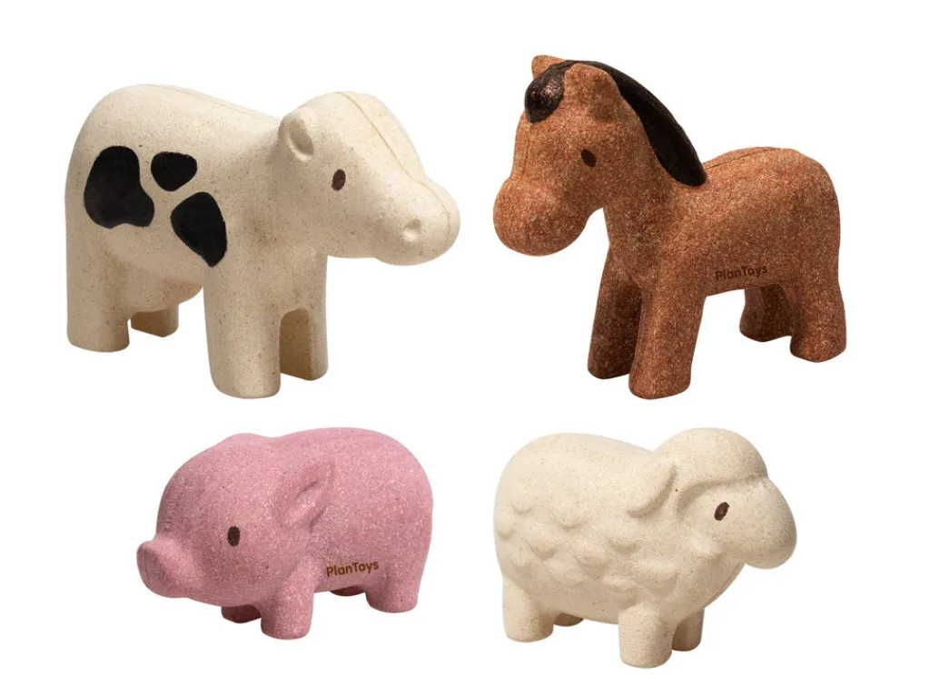 PlanToys Houten boerderijdieren - Discount