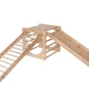 KateHaa Houten klimrek kubus met ladder en klimhelling/glijbaan - Natural - Discount