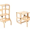 Ette Tete Houten leertoren Step 'n sit - Naturel met zwart - Best