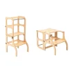 Ette Tete Houten leertoren Step'n sit - Naturel met zilver - Online