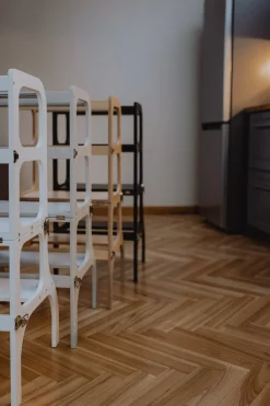 Ette Tete Houten leertoren Step'n sit - Naturel met zilver - Online