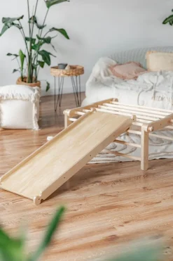 Ette Tete Houten pikler 4 elementen - triangle klimrek incl. glijbaan - Mopitri - Best