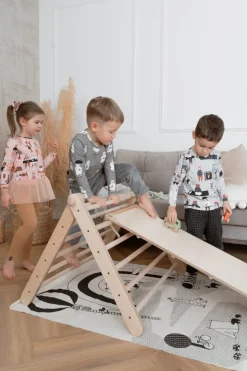 Ette Tete houten pikler 2 elementen - triangle klimrek incl. glijbaan - Sipitri -