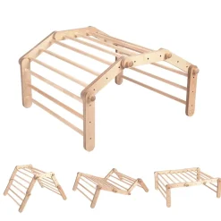 Ette Tete Houten pikler 5 elementen - klimrek incl. glijbaan - Fipitri - Discount