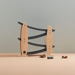 Kid's Concept Houten racebaan - Natuur/Grijs Aiden -