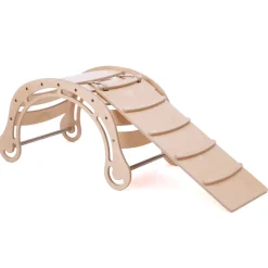 KateHaa Houten rocker Klimboog Original met glijbaan - Natural - Sale