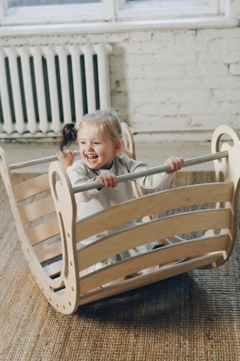 KateHaa Houten rocker Klimboog XXL - Natural - Discount