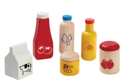 PlanToys Houten speelgoed eten en drinken set - Hot