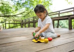 PlanToys Houten speelgoed groenten set met snijplank - Clearance