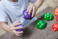 PlanToys Houten speelgoed 5-kleuren groenten set - Discount