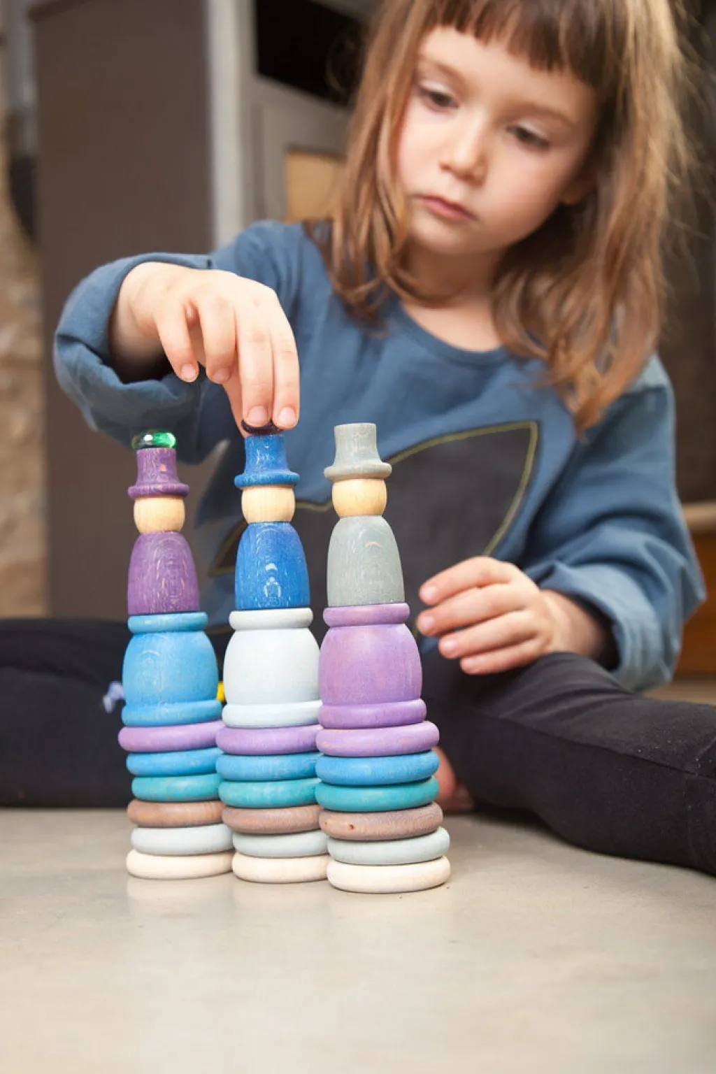 Grapat Houten speelset - Nins met potjes en munten - Winter -