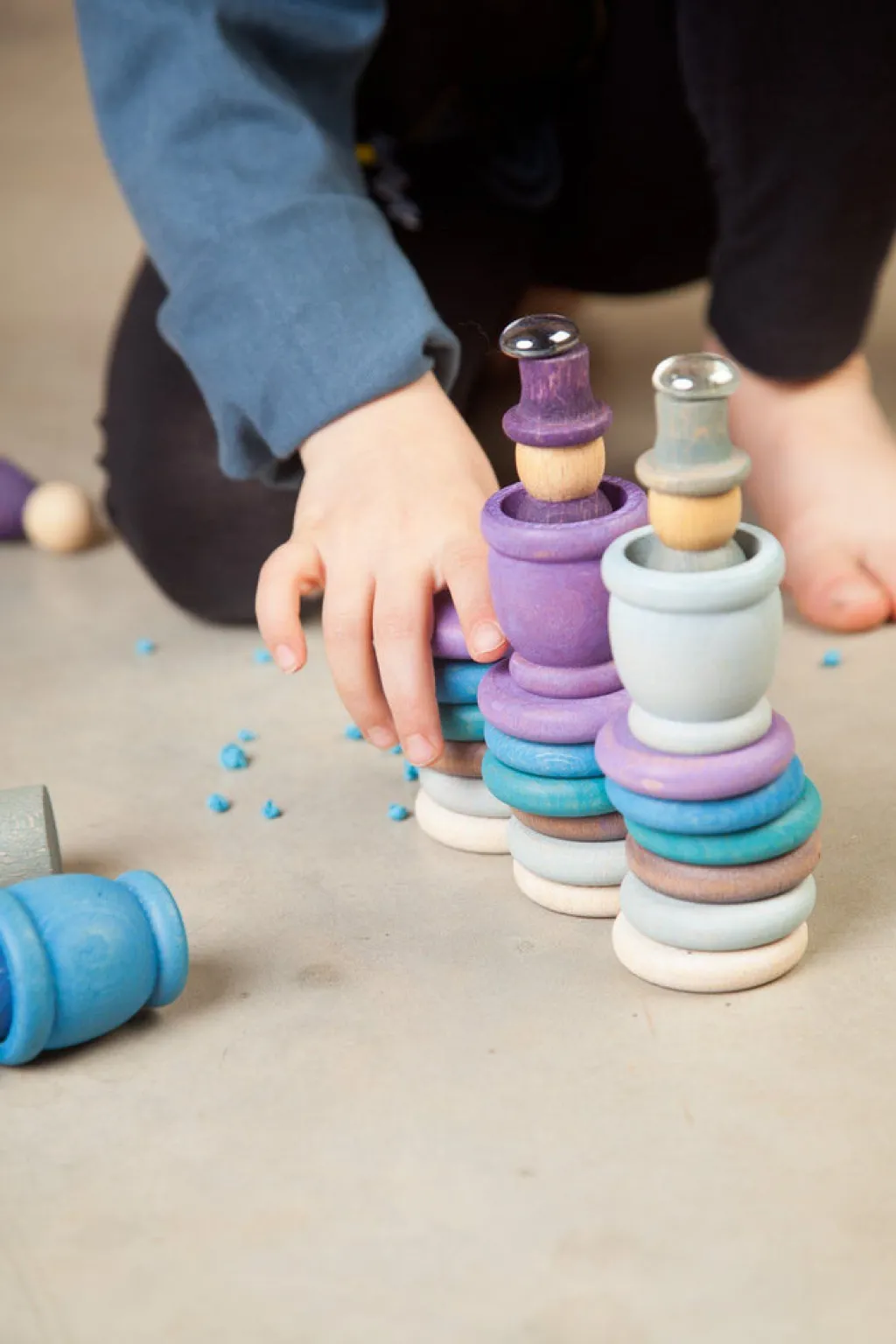 Grapat Houten speelset - Nins met potjes en munten - Winter -