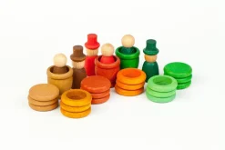 Grapat Houten speelset - Nins met potjes en munten - Herfst - Hot
